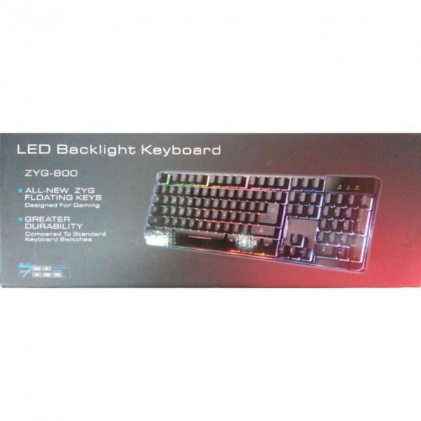 USB комп'ютерна клавіатура ZYG 800 з підсвічуванням 343511151 фото