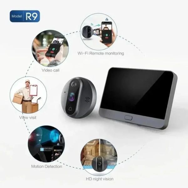 Відеодомофон Tuya Smart Video Doorbell ED-300PA / Дверний бездротовий дзвінок Wi-Fi з ІЧ-підсвічуванням та датчиком руху sp9736 фото