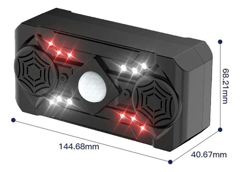 Ультразвуковий репелент від комах Siurn з двома динаміками, USB-живлення, 3 режими, чорний VEN1223 фото