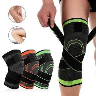 Наколінник Бандаж колінного суглоба Knee Support Copper Чорно-зелений фіксатор коліна Компресійний від травм розтягувань 5098563 фото