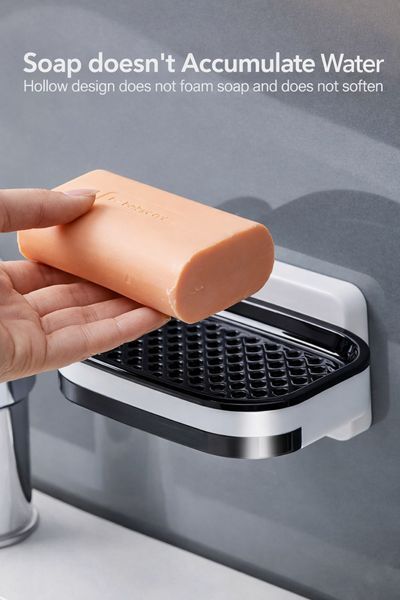 Настінний двошаровий тримач для мила Soap Dish 2053285 фото