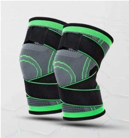 Наколінник Бандаж колінного суглоба Knee Support Copper Чорно-зелений фіксатор коліна Компресійний від травм розтягувань 5098563 фото