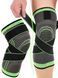 Наколінник Бандаж колінного суглоба Knee Support Copper Чорно-зелений фіксатор коліна Компресійний від травм розтягувань 5098563 фото 3