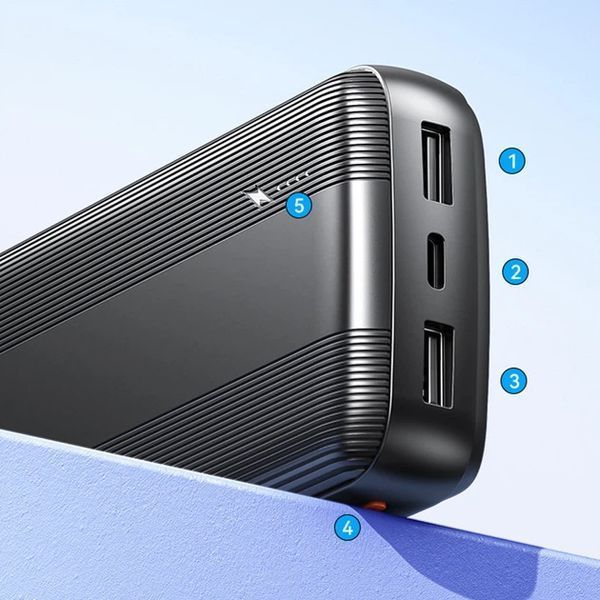 Портативний акумулятор AWEI P20K 10000mAh 2USB / Повербанк для телефону Sp-5020 фото