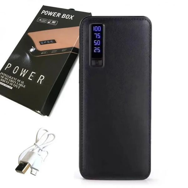 Портативне зарядне 20000 mahc екраном 3 USB + ліхтарик, павер банк, Power Bank mu252639 фото