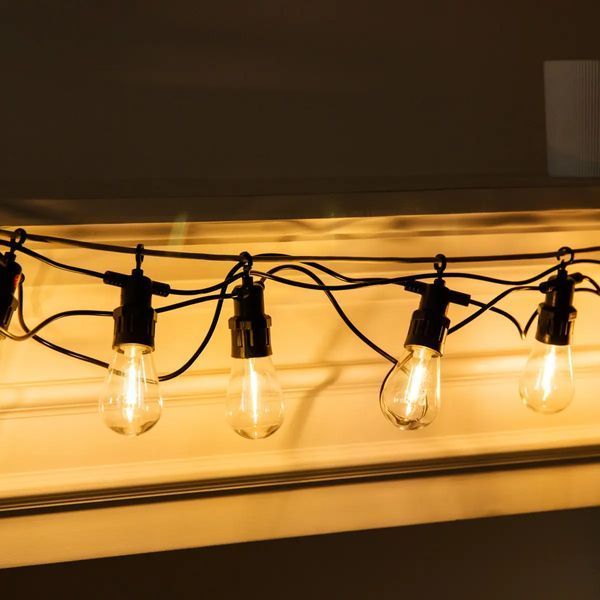 Вулична гірлянда ретро-формату на 10 Led-ламп, довжина 5 метрів, тепле біле освітлення M16908 фото