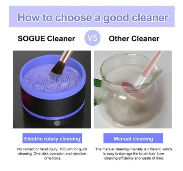 Електричний очисник пензлів для макіяжу Makeup brush cleaner LY-609 інструмент для очищення кистей 2053328 фото