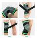 Наколінник Бандаж колінного суглоба Knee Support Copper Чорно-зелений фіксатор коліна Компресійний від травм розтягувань 5098563 фото 5