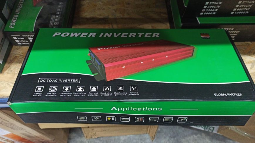 Перетворювач напруги, інвертор 5000W inverter 12V-220V 852363800 фото