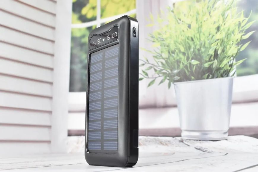 Павербанк Solar Power Bank із сонячною батареєю + ліхтарик 20000 mAh Solar фото