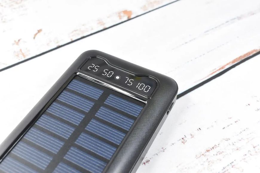 Павербанк Solar Power Bank із сонячною батареєю + ліхтарик 20000 mAh Solar фото