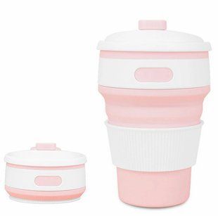 Складана силіконова склянка Collapsible Coffee Cup з кришкою 350 мл 20552001923 фото