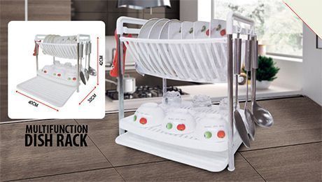 Сушарки для посуду Multifunctional Dish Rack | Сушка для посуду | Посудосушка 5098532 фото