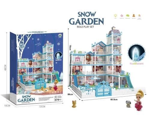 Дитяча іграшка Ляльковий будиночок Snow Garden 556-66, 2 поверхи, 72 деталі, в коробці G5748 фото