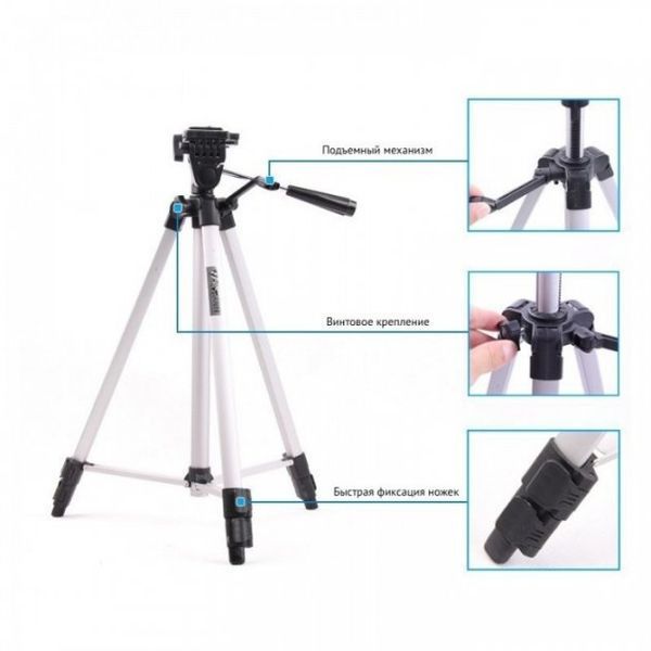 Алюмінієвий штатив TRIPOD TF-330A універсальний для камери або смартфона 2058742563 фото