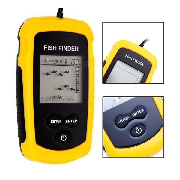 Ехолот Fish Finder портативний для берега та човна відображення риби та рельєфу дна 2016498 фото