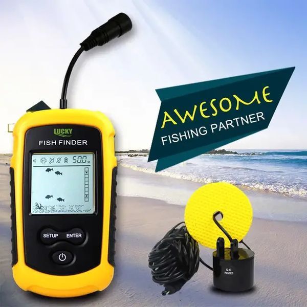 Ехолот Fish Finder портативний для берега та човна відображення риби та рельєфу дна 2016498 фото