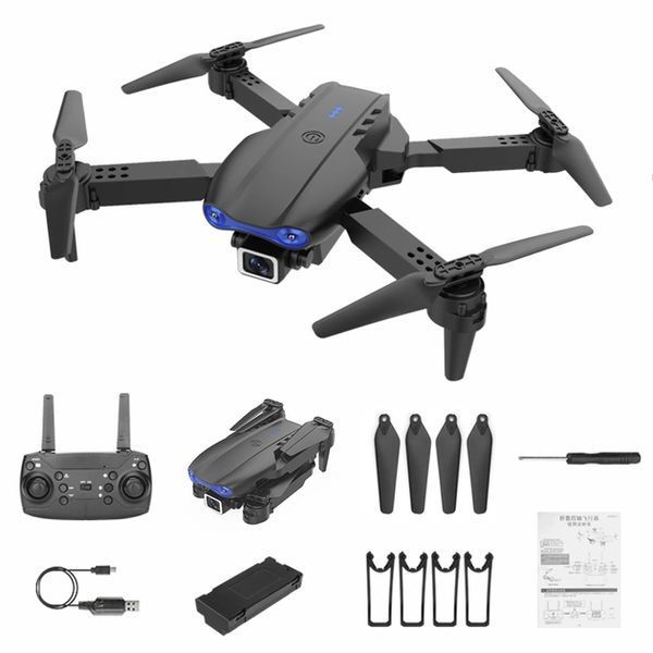 Квадрокоптер (міні-дрон) S89 Pro Black (камера HD 4К 1080P, WiFi, FPV, 1 акумулятори по 1800 mAh) з кейсом, чорний S89 Pro with camera 4K - швидкий маневрений квадрокоптер для зйомки у високій якості 2054147874 фото