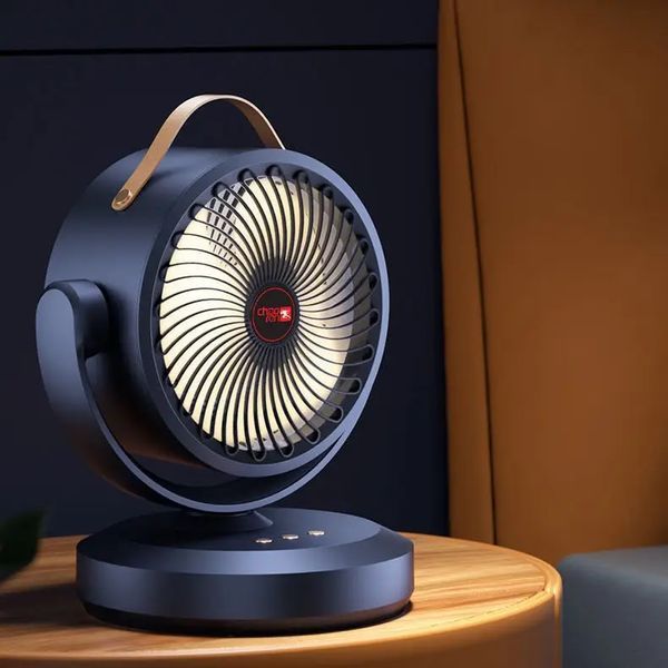 Акумуляторний міні вентилятор VU-05/FS-25 з поворотом / Вентилятор Mini fan з LED-підсвічуванням та USB M17135 фото