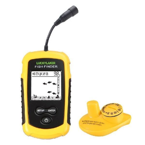 Ехолот Fish Finder портативний для берега та човна відображення риби та рельєфу дна 2016498 фото