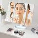 Дзеркало настільне потрійне косметичне з підсвічуванням для макіяжу 22 LED MU452145 фото 1