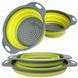 Друшляк силіконовий складаний великий + маленький Collapsible filter baskets V3348 фото 1