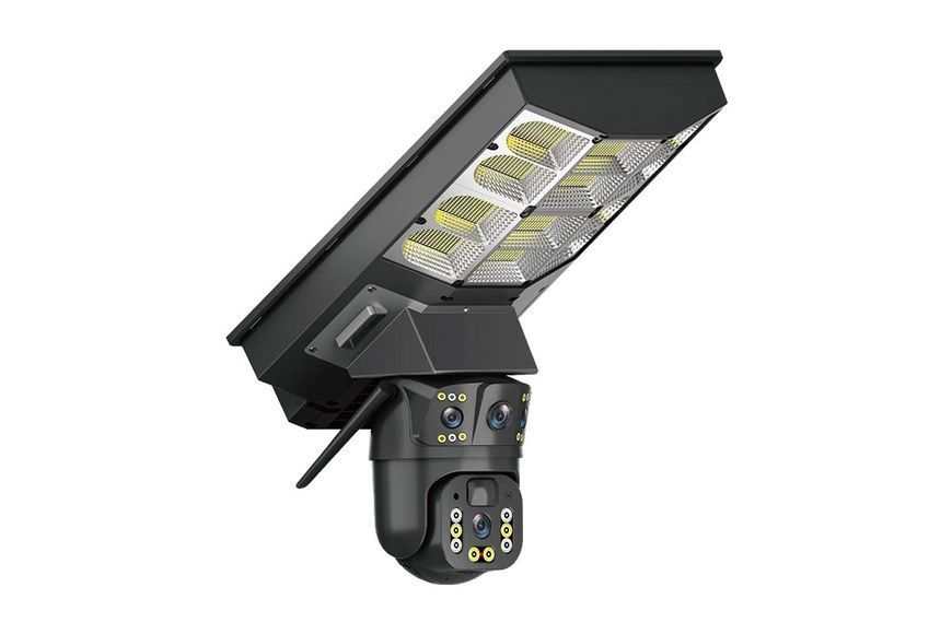 Камера відеоспостереження PTZ вулична WiFi+LED лампа+сонячна панель (SPM-XA01/T19-4G) M16977 фото