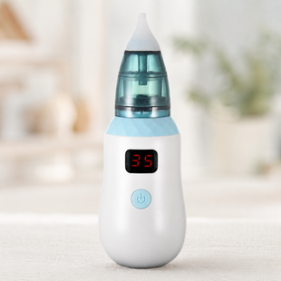 Аспіратор дитячий акумуляторний 2-в-1 BABY NOSE з LED-дисплеєм та регулятором потужності (WO-19) MU878787 фото