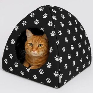 М'який будиночок для собак та кішок YU227 компактний складаний Pet Hut White 35 см &times; 40 см 2051516 фото