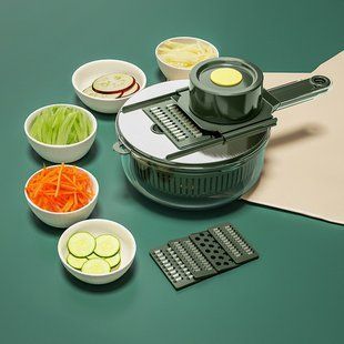 Ручна овочерізка 10в1 слайсер з кошиком, Vegetable Cutter / Мультислайсер з насадками / Терка для овочів 205MAG-744 фото