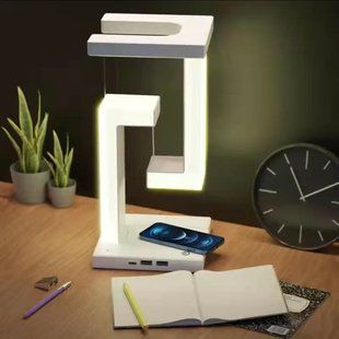 Настільна лампа SHS 2238 світлодіодна з 2*USB та бездротовою зарядкою 10W 5052238 фото