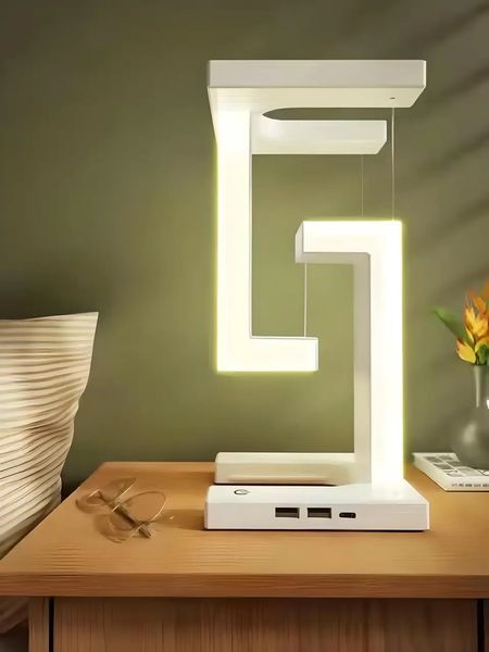 Настільна лампа SHS 2238 світлодіодна з 2*USB та бездротовою зарядкою 10W 5052238 фото