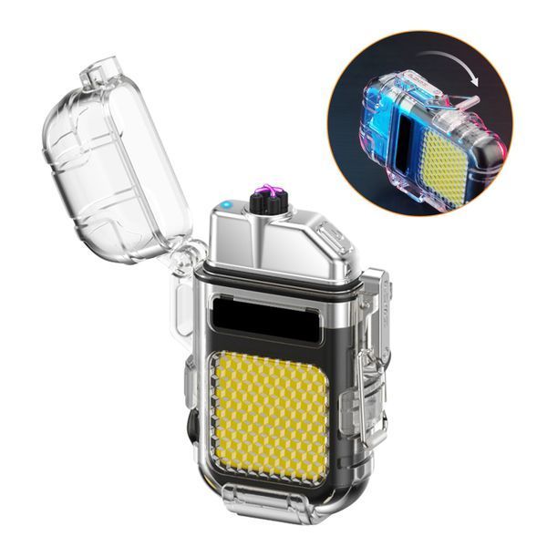 Зажигалка плазменная 2в1 Type-C / Электронная USB-зажигалка с LED-фонарем 2019009 фото