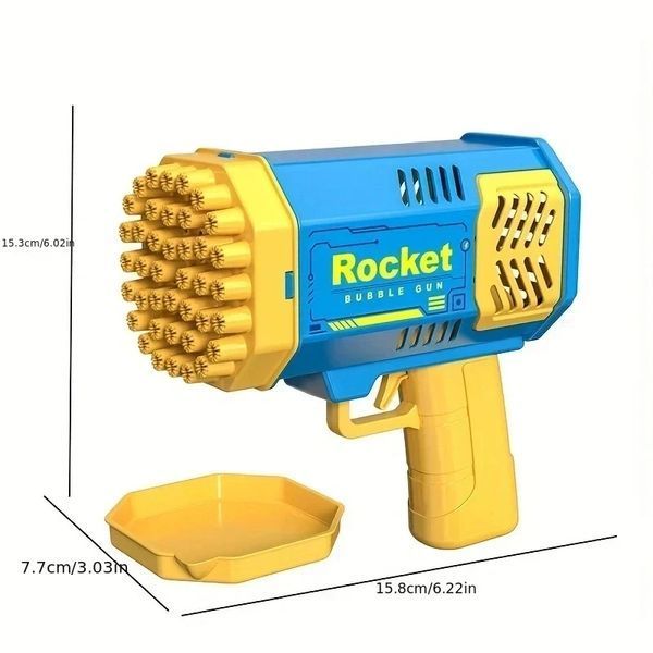 Rocket акумуляторний Пістолет мильних бульбашок синій 2053348 фото