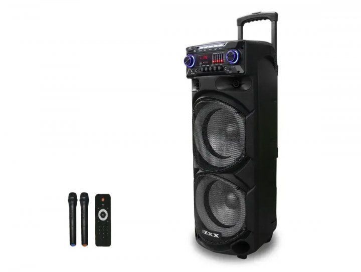 Колонка з акумулятором ZXX-9292 / 2x10"/ 2x125W/ 2 радіомікрофони / TMG ORIGINAL 2284109292 фото