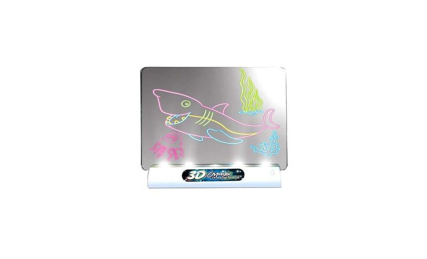 Електронна дошка для малювання SUNROZ 3D Magic Drawing Board Морський стиль з підсвічуванням та 3Д ефектом 2260048 фото