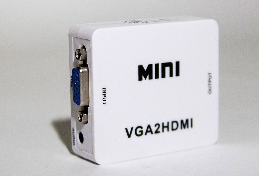 Перехідник VGA на HDMI конвертер для ПК, ноутбука, відео реєстратора адаптер перетворювач з аудіо та зовнішнім живленням HDMI - VGA VGA2HDMI(4272) sp52555 фото