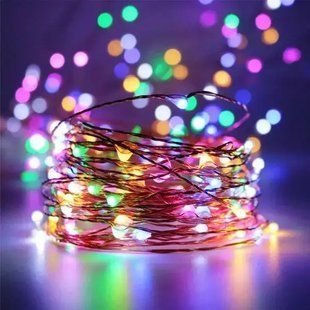 Гірлянда нитка Роса від USB, 50м, 500LED МУЛЬТИК / Світлодіодна новорічна гірлянда G5844 фото