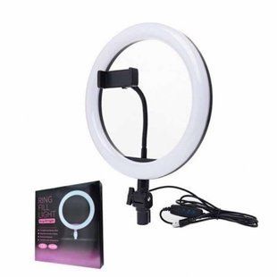 Кільцева Led лампа XD-260 з 1 кріпленням для телефону USB 26см 45896201 фото
