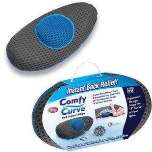 Ортопедична подушка Comfy Curve Сіро синя для сидіння спини хребта M88747 фото
