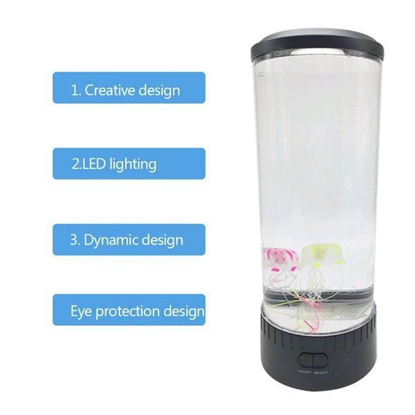 Лампа - нічник зі світлодіодними медузами ZmX LED Jellyfish Mood Lamp Приліжковий світлодіодний настільний pr526999988 фото