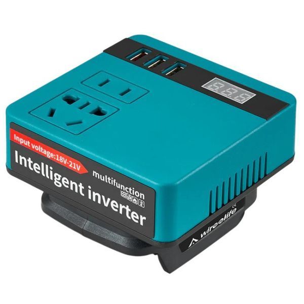 Акумуляторний інвертор напруги DC 18-21V to 220V 120W 300W sp9540 фото