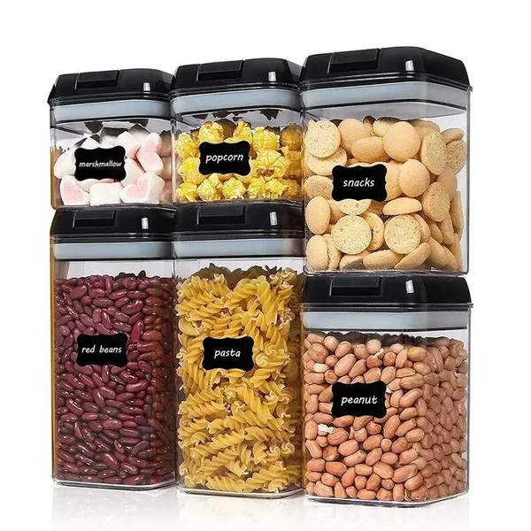 Органайзери для сипучих кухни Food Storage Container 7 Контейнерів | Набір пластикових контейнерів для круп VEN0346 фото