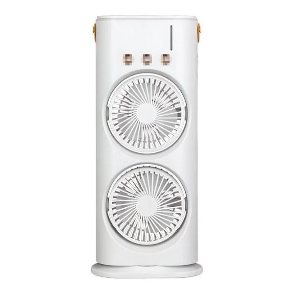 Вентилятор настільний подвійний з охолодженням Double-ended Spray Fan LED-підсвічування 3 швидкості, розпилювач водяного туману Jam0032 фото
