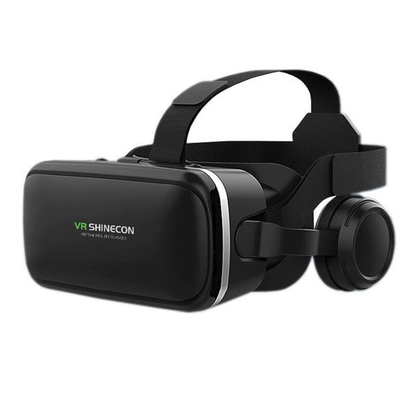 Окуляри 3D віртуальної реальності ТРМ VR SHINECON c пультом та підтримкою екранів від 4 до 6 дюймів Чорний 20511025 фото