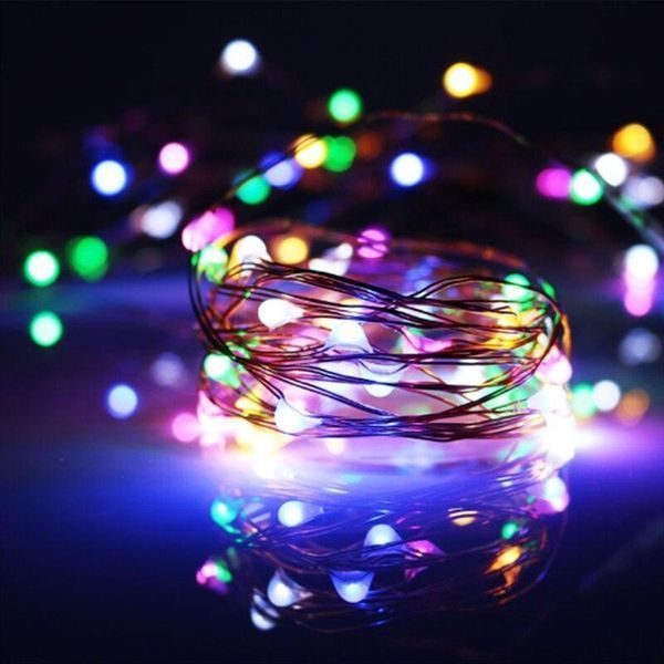 Гірлянда нитка Роса від USB, 50м, 500LED МУЛЬТИК / Світлодіодна новорічна гірлянда G5844 фото