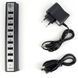 Мультифункціональний USB-хаб 10 в 1 / Розгалужувач USB HUB 10 портів 220V sp5005 фото 3