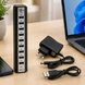 Мультифункціональний USB-хаб 10 в 1 / Розгалужувач USB HUB 10 портів 220V sp5005 фото 1