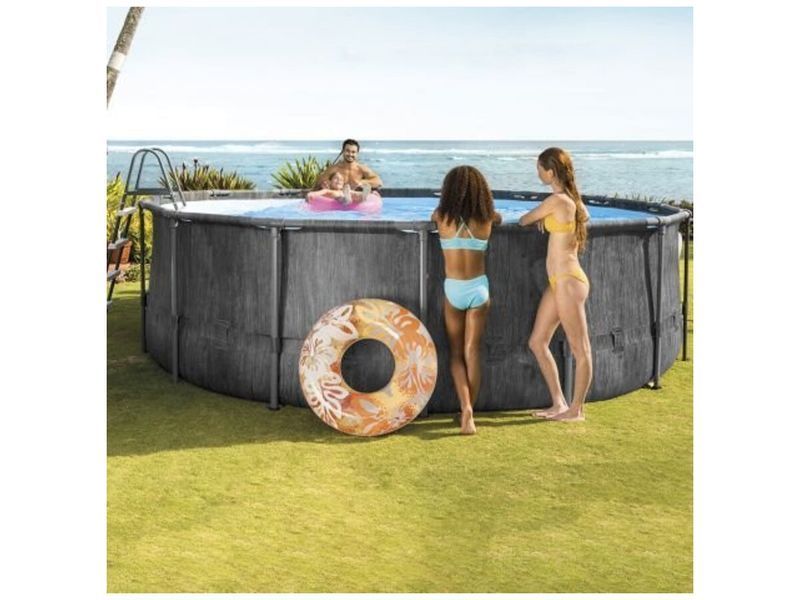 Каркасний басейн Intex 26742, 457 x 122 см + фільтр-насос + сходи + тент + підстилка 6903317165513 фото