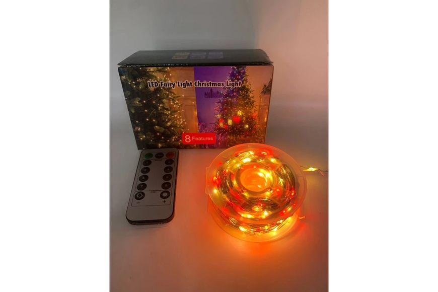 Гірлянда нитка Роса від USB, 50м, 500LED МУЛЬТИК / Світлодіодна новорічна гірлянда G5844 фото